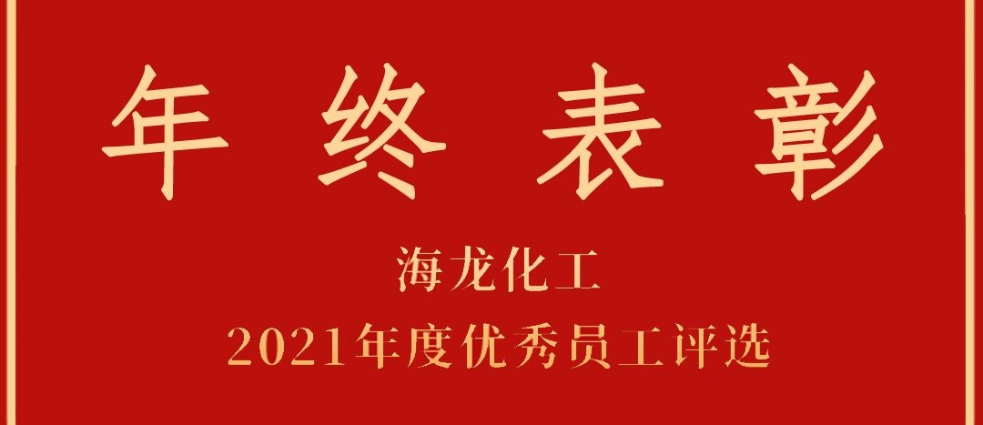 <strong>表彰！海龍化工2021年度優(yōu)秀員工優(yōu)秀部門評(píng)選</strong>